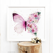 Load image into Gallery viewer, Floral Butterfly Print
