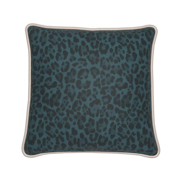Twin Leopards Silk Cushion