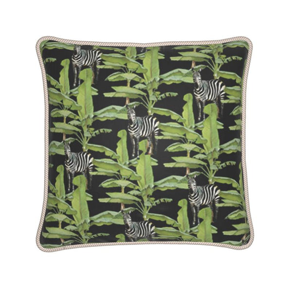 Tropical Zebras Silk Cushion