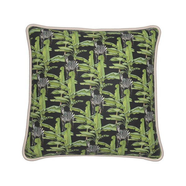 Tropical Zebras Silk Cushion