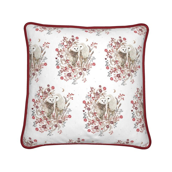 Winter Owls Silk Cushion