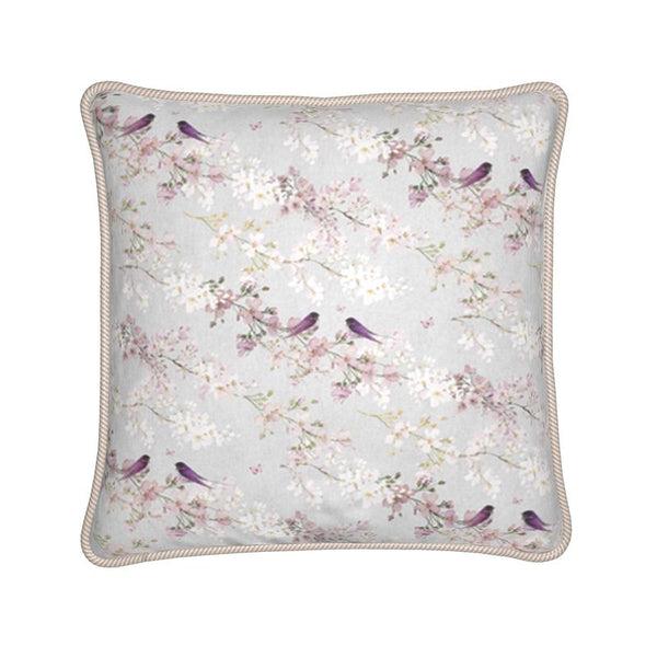 Chateaux Birds Silk Cushion