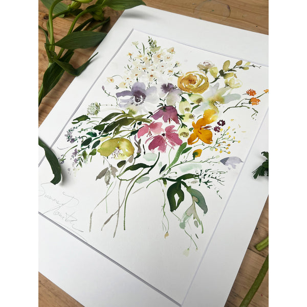 Original Watercolour & Ink Artwork 'Cottage Garden'