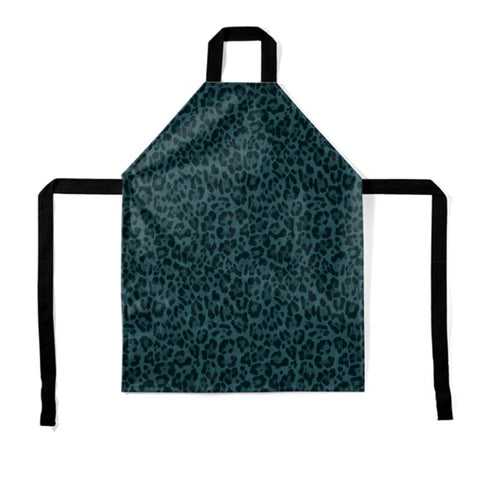 Teal Leopard Print Apron