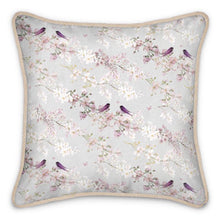 Load image into Gallery viewer, Chateaux Birds Silk Cushion