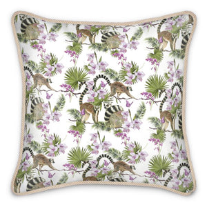 Lemurs Silk Cushion