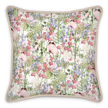 Load image into Gallery viewer, Pink Butterfly Floral Silk Cushion