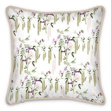 Load image into Gallery viewer, Pink Butterfly Floral Silk Cushion