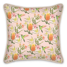 Load image into Gallery viewer, Australian Floral Silk Cushion - Creamy