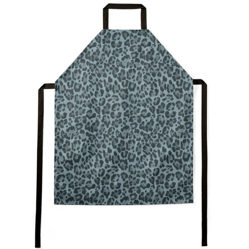 Petrol Blue Leopard Print Apron