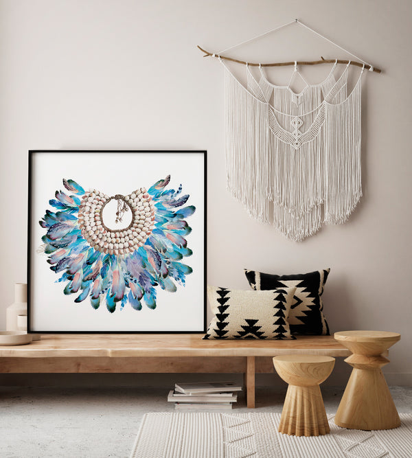 Azure Feathers Print - Limited Edition